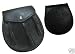 Black Scottish Day Sporran. Medieval Pouch.