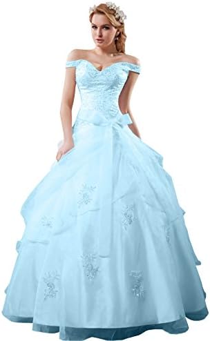 LovesBy Women's Floor-length Satin Zipper-back Sleeveless Wedding Dress Size 18W Light Sky Blue