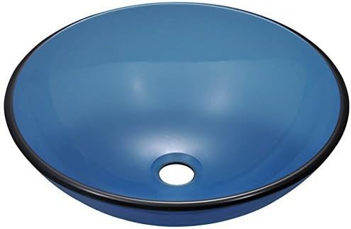 Polaris Sinks P106 Aqua Coloured Glass Vessel Sink by Polaris Sinks