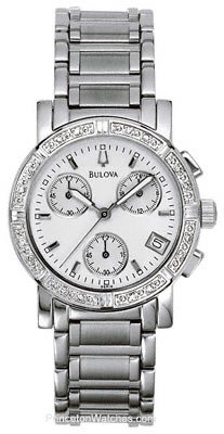 Bulova Women's 96R19 Diamond Chronograph Watch