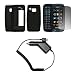 Premium Black Silicone Gel Skin Cover Case + LCD Screen Protector + Rapid Car Charger for Samsung Impression A877