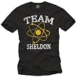 Geek T-Shirt Homme TEAM SHELDON Noir XXL