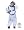 Jr Astronaut Suit (White) w/ Embroidered Cap Toddler Costume Size 2-3 ((DA12))