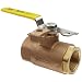 Apollo 75-100 Series Bronze Ball Valve with Automatic Drain, Two Piece, Inline, Lockable Lever, NPT Female