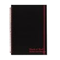 Black n' Red Polypropylene Twinwire Notebook, Margin Rule, 8.25 x 11.75 Inches, White, 70 Sheets per Pad (E67008)