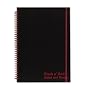 Black n' Red Polypropylene Twinwire Notebook, Margin Rule, 8.25 x 11.75 Inches, White, 70 Sheets per Pad (E67008)