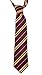 Maroon with Yellow Stripe Tie Costume Accessory Necktie for Unisex Children&Adult