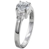 Sterling Silver Round Cut Cz Promise Wedding Engagement Solitaire Ring