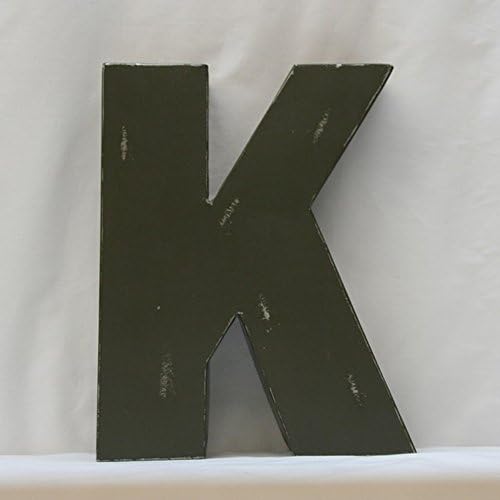 Metal Graphite Block Letter K