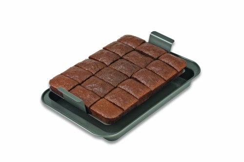 Chicago Metallic Non-Stick Slice Solutions Brownie Pan with Lid, 13 by 9 by 1-1/2-Inch