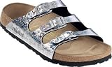Produkt-Bild: Papillio Slipper ''Florida'' aus Birko-Flor in magma silver mit schmalem Fussbett