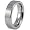 Flat Polished Tungsten Carbide Ring with Intricate Laser Design - Size 7.0