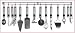 EDELSTAHL K�CHENHELFER SET H�NGELEISTE 13 TEILE NEU OVP