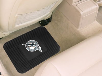 A Set of 2 MLB Universal Fit Rear All-Weather Utility Floor Mats - Florida Marlins