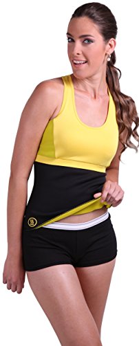 Slim Abs Premium Waist Trimmer Belt (L/XL) - Hot Sauna and Belt for Men and Women - Body Shaper Designed To Generate and Absorb Sweet Sweat - Shapers Unique Compression Promotes Weight Loss and Burns Fat