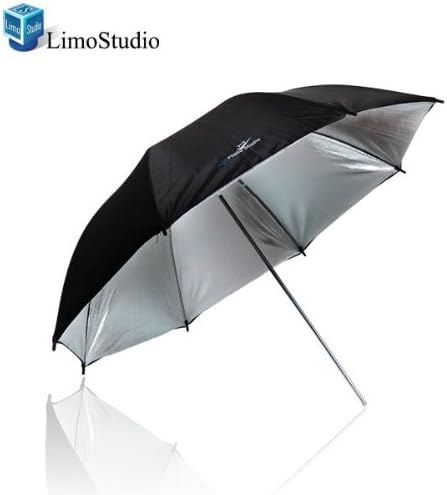 33 inch Diameter Double Layer Black/Silver Photo Umbrella Lighting Reflector for Contrast, Concentrative Light, AGG126