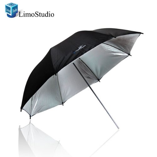 33 inch Diameter Double Layer Black/Silver Photo Umbrella Lighting Reflector for Contrast, Concentrative Light, AGG126