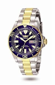 Invicta Sapphire Diver Two Tone Stainless Steel Mens Watch 7046