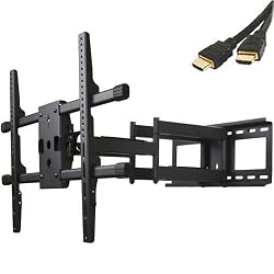 VideoSecu Articulating Flat Panel TV Wall Mount for 37-55" LCD LED Plasma TV with Free 7 ft HDMI cable M09