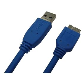 QVS QVS 6ft USB 3.0 5Gbps Type A Male to Micro-B Male Cable - Blue by 