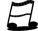 Musical Note Metal Earring Holder - Black