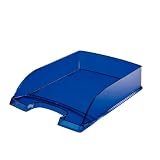 Produkt-Bild: Leitz 52260039 Briefkorb Transparent Plus Briefkorb Transparent Plus, A4, Polystyrol, dunkelblau, 5er Packung