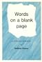 Words on a blank page