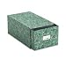 Oxford 39752 - Reinforced Board Card File with Pull Drawer Holds 1500 5 x 8 Cards, Green Marble-ESS39752