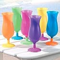 Plastic Hurricane Margarita Glasses - 12 Pack