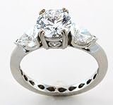 C. Gonshor 18k White Gold Engagement Ring 1.50 Carat