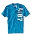 Aeropostale Mens; Young Mens Blue/Teal (350) or White (102) Vertical A87 Graphic Henley Shirt - Size (Medium, Blue/Teal)