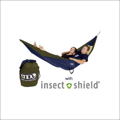 ENO - Double Hammock w/Insect Shield - Navy/Olive