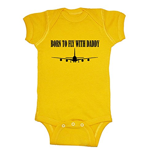 We Match! Born To Fly With Daddy (Airplane) Baby Bodysuit