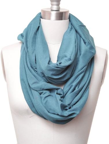 Solid Color Soft Jersey Eternity Scarf (Turquoise)
