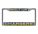 San Diego Chargers Slogan Laser Chrome License Plate Frame