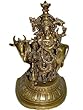 Krishna with Cow Brass Sculpture Figurine Spectacular Brass Sculpture Spiritual Brass Statue 15"