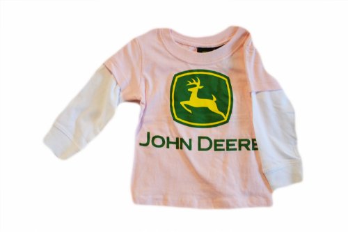 John Deere Infant and Toddler Hangdown T-Shirt Girls Pink