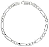 Sterling Silver 3/16 (5.0 mm) Medium Thick Diamond Cut 3+1 Cable Chain, NICKEL FREE