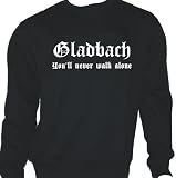 Produkt-Bild: Gladbach - You'll never walk alone; Sweatshirt schwarz