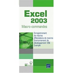 Excel 2003 : Macro-commandes