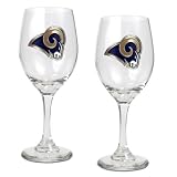 Saint Louis Rams St Set of 2 Wine Glasses