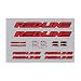 REDLINE Complete BMX Frame Decal Set Red.