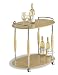 2 Tier Serving Cart in Natural with Chrome Finish Organize It All 10870