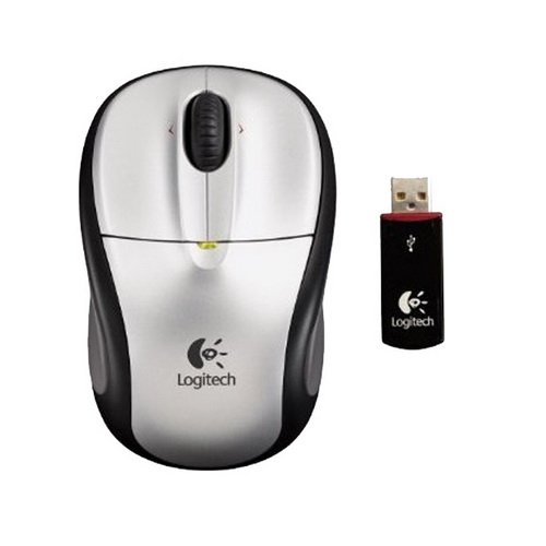 Logitech V220 2.4 Ghz Cordless Optical Mouse For Notebooks (silver & Black) Picture