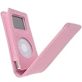 Eforcity Pink Leather Case for iPod nano2GB / 4GB with Full Flap Cover
