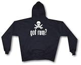 Got Rum? Pirate Logo Men's Hoodie Sweat Shirt Small thru 4XL
