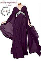 V-neck Lace Chiffon Evening Dress/Mother-of-the-Bride Dress/Prom Dress/Wedding Dress 