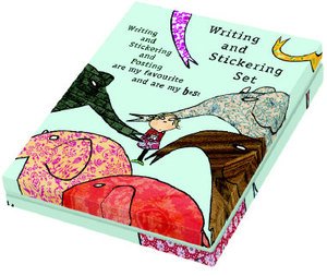 Charlie and Lola Aqua Elephants Writing and Stickering Set