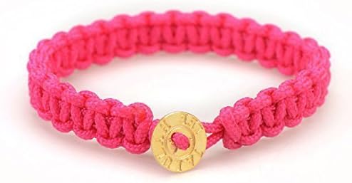 Pink Paracord Bracelet - 18K Gold Vermeil Button, Survival, Novelty, Woven Bracelet, Nylon Braided Cord Bracelet, GIft for Friend