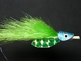 NEW FLIES Pearlescent Nuclee-r UVA Holographic & Glow in Dark Lazar Floating Head Tube & Trolling Turbulator Fly #142